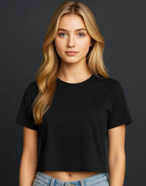Rövid ujjú crop top egyedi nyomtatással – Modern stílus saját elképzeléseid szerint