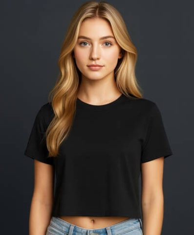 crop top rövid ujjú